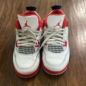 Kids size 12 Nike fire red 4s
